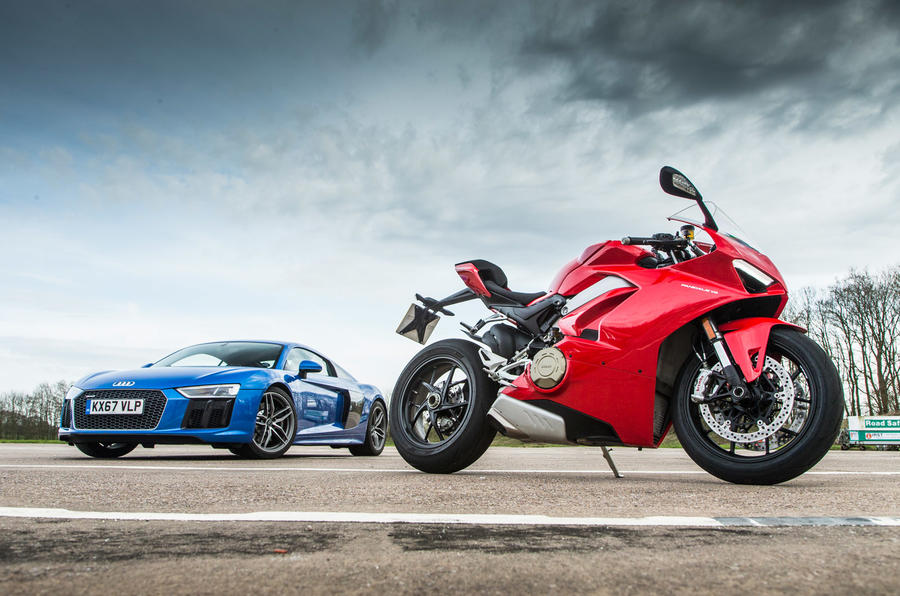 Audi R8 vs Ducati Panigale: supercar versus superbike | Autocar