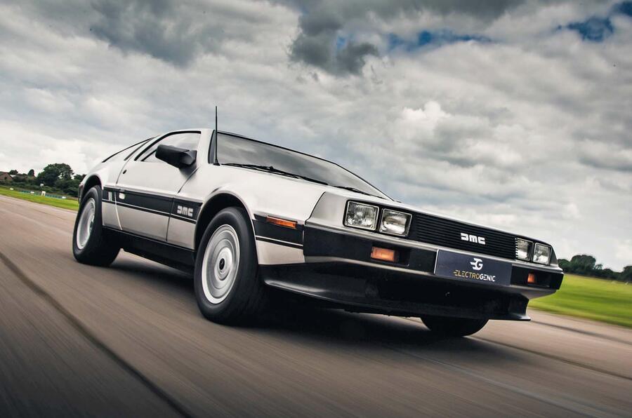 Electrogenic Delorean DMC 12 front three quarter