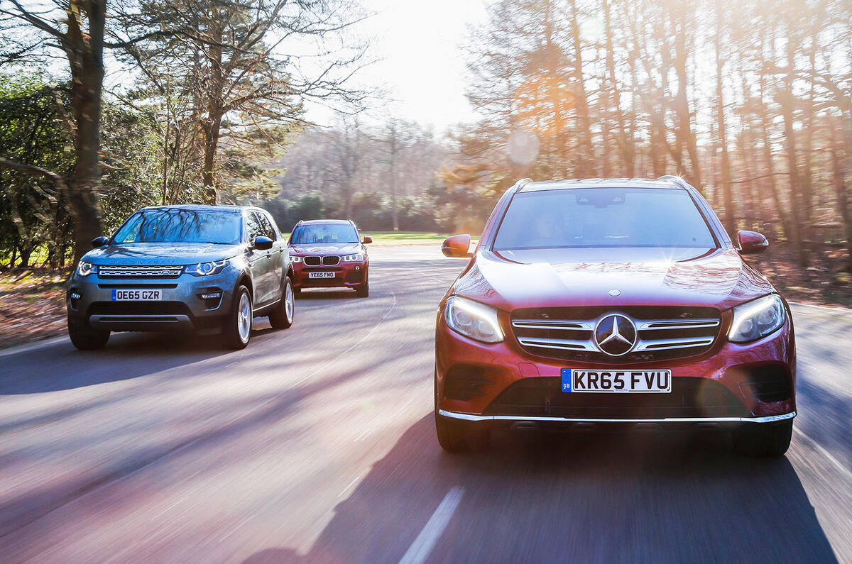 Mercedes Benz Glc Vs Land Rover Discovery Sport And Bmw X3