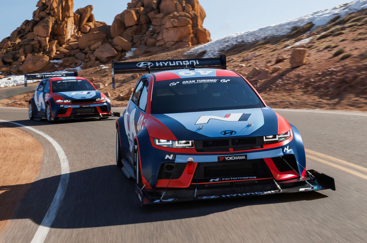 Hyundai Ioniq 5 N Pikes Peak front tracking