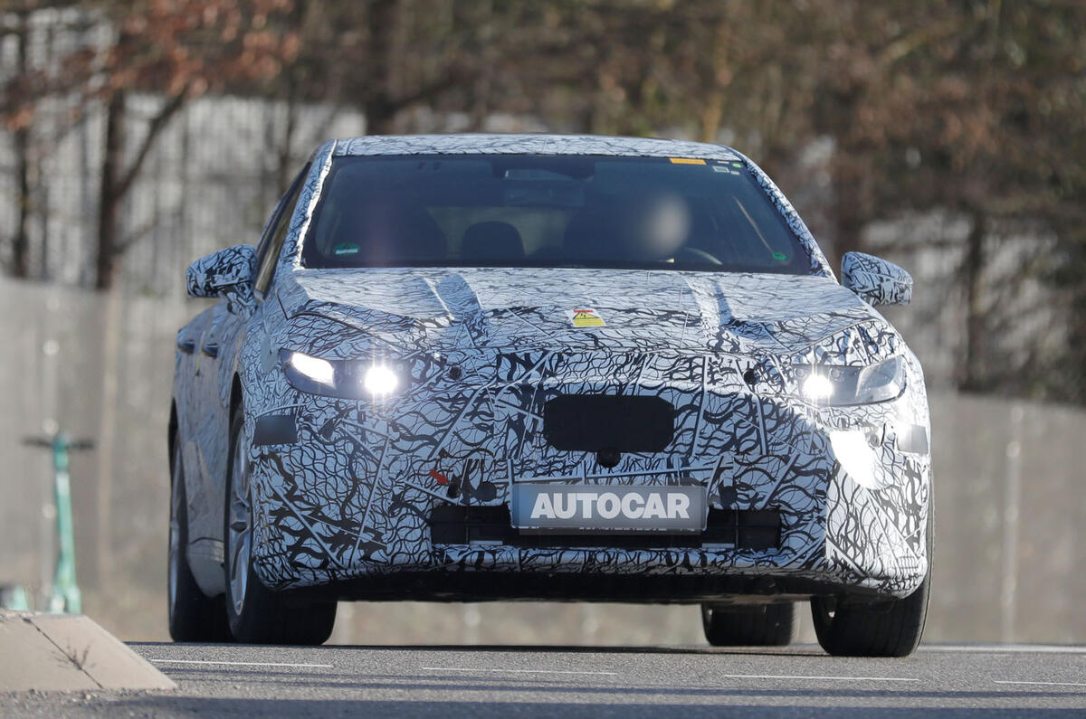 Mercedes C Class EV camo front