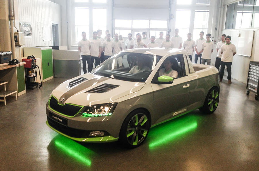 Skoda unveils Fabia FUNstar pickup concept car Autocar