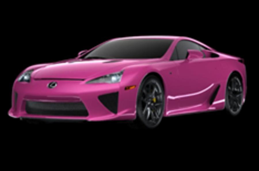 Lexus LFA, available in pink Autocar